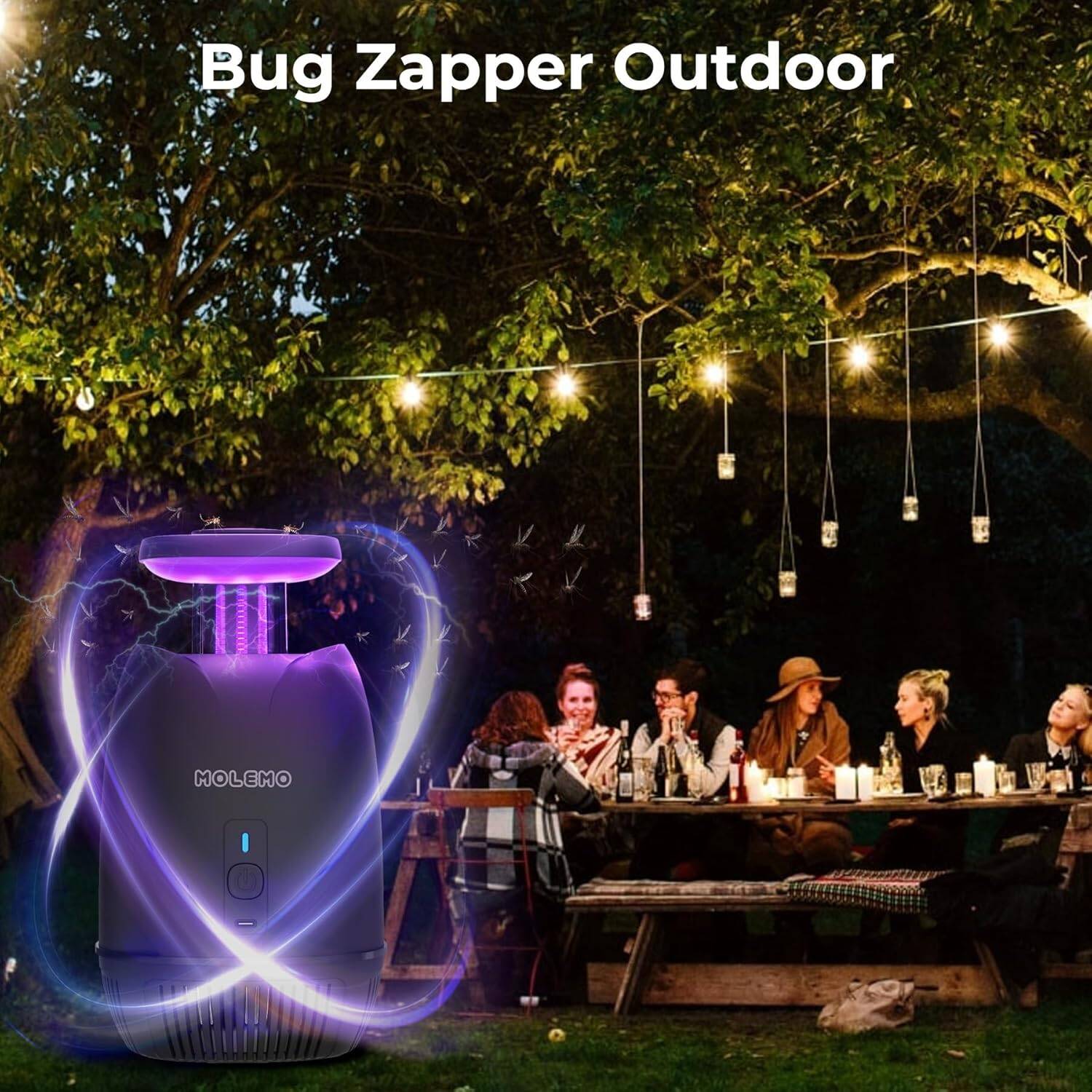 Bug Zapper Indoor - Powerful Flying Insect Trap for Home, Patio & Outdoor - Black - Image 7