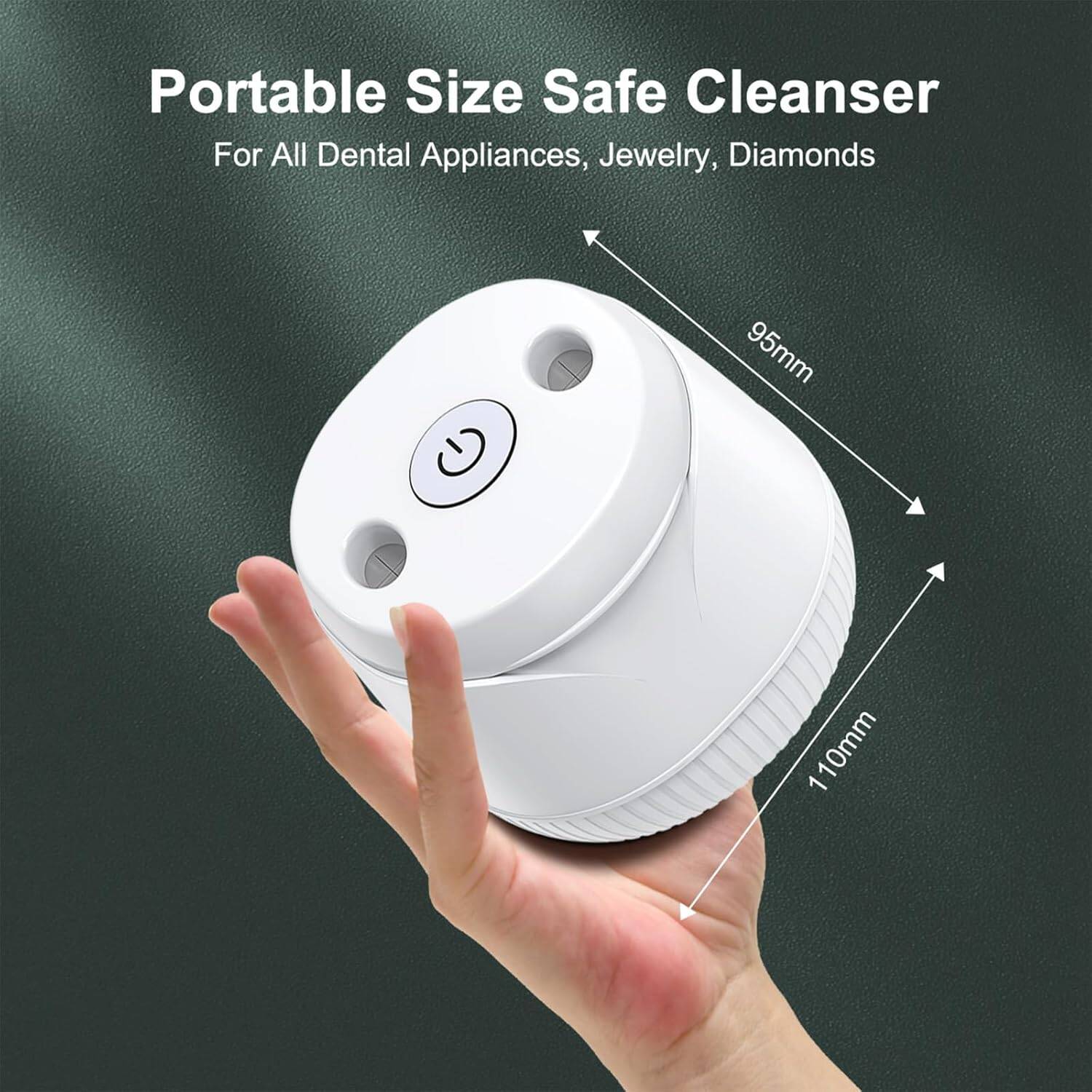 Ultrasonic U-V cleaner for dentures, retainers, mouthguards, aligners, jewelry & more 45kHz, 200ML capacity, perfect for at-home or travel use - Image 7