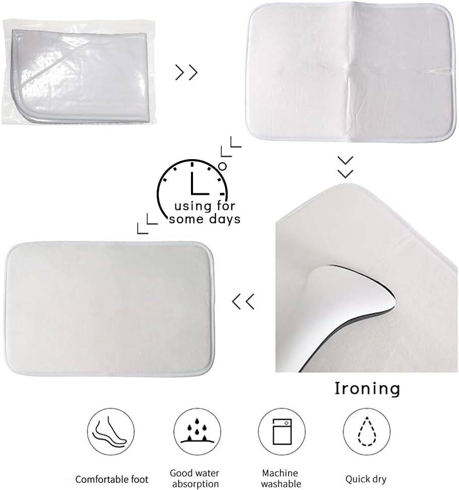 Snowman Red and Black Buffalo Plaid Non-Slip Absorbent Christmas Door Mat 16" x 24" - Image 8