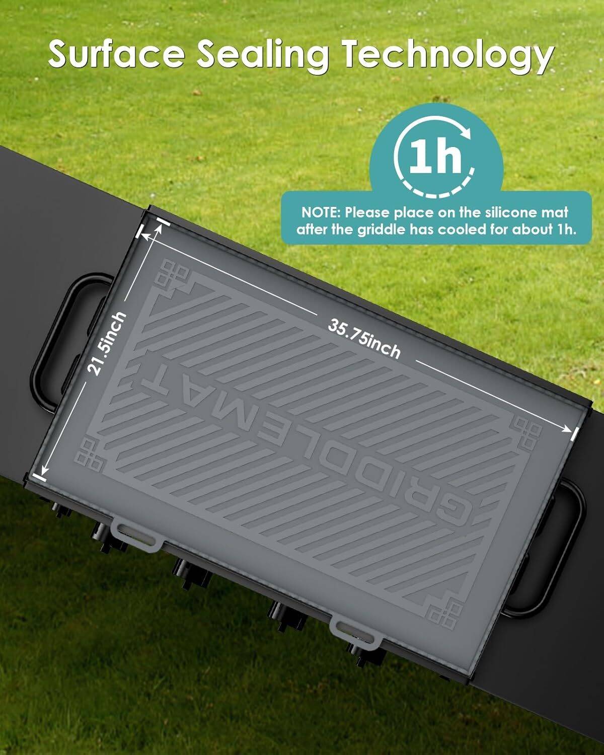 36 inch Griddle Cover Mat for Blackstone, HOMEASY Silicone Griddle Mat 36 inches for Blackstone Grill Protect Your Griddle from Rodents Insects Debris Dust, GREY - Image 5