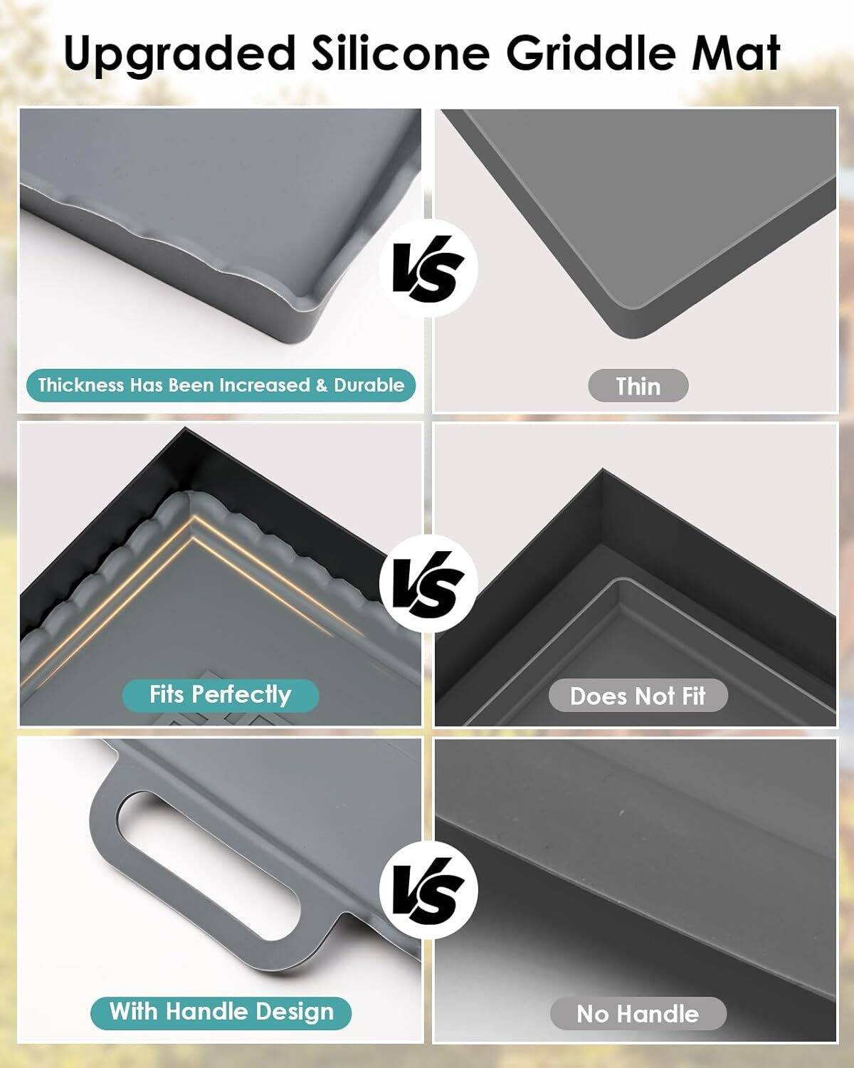 36 inch Griddle Cover Mat for Blackstone, HOMEASY Silicone Griddle Mat 36 inches for Blackstone Grill Protect Your Griddle from Rodents Insects Debris Dust, GREY - Image 6