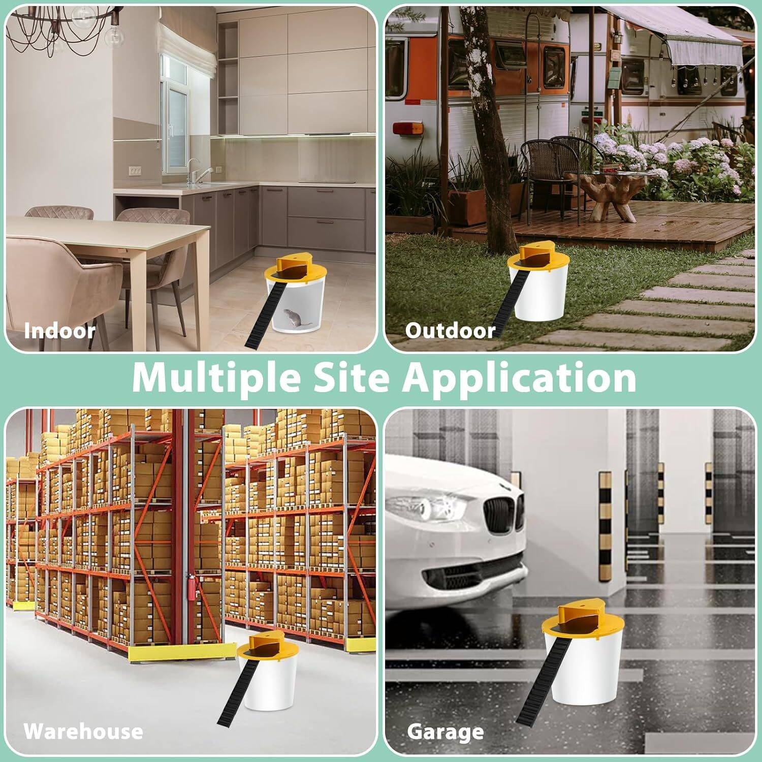 Mouse Trap Bucket Bucket Lid Mouse Trap, 5 Gallon Bucket Compatible,1 Pack Mouse Catching Tool, Trap Door Style, Multi Catch, Auto Reset, Indoor Outdoor - Image 6