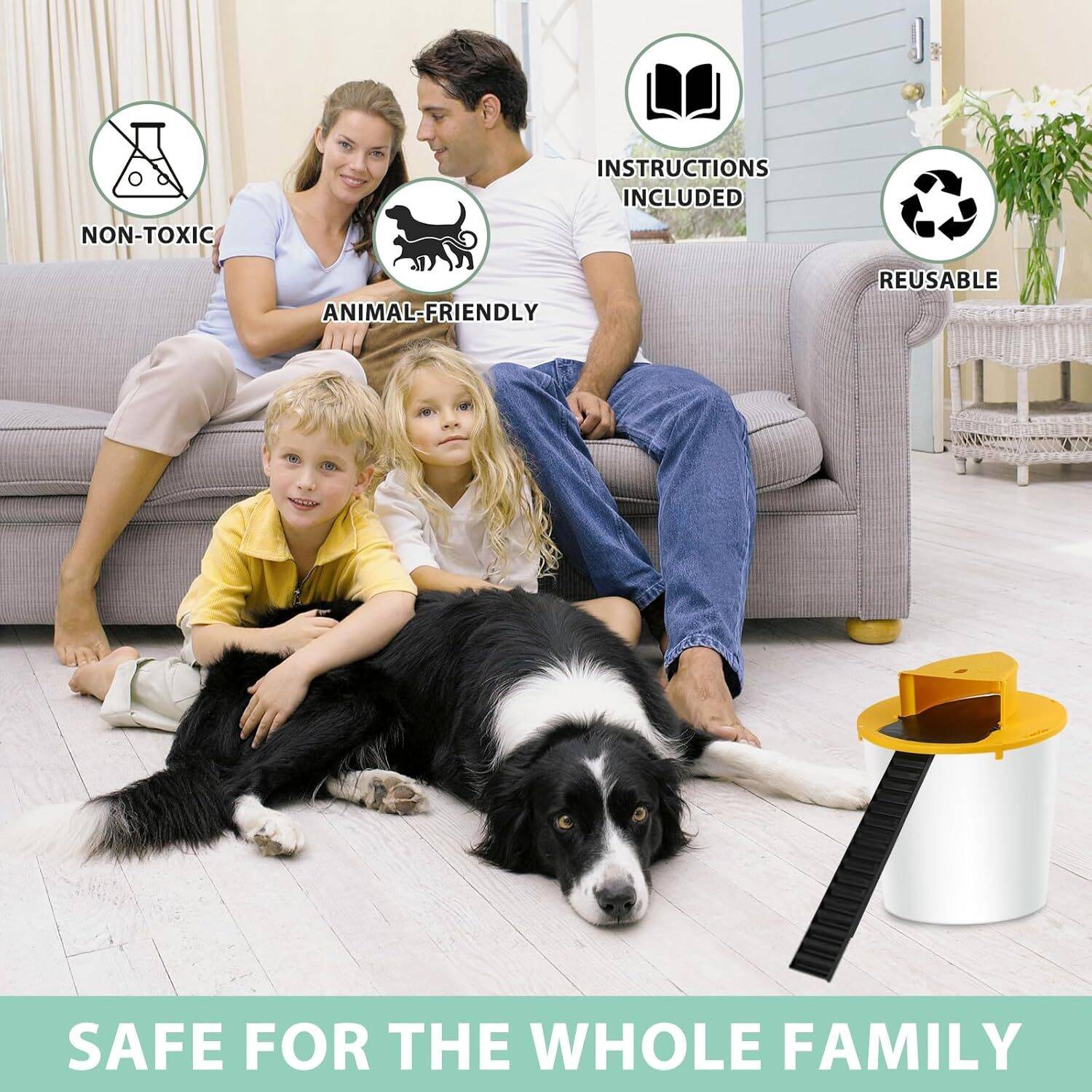 Mouse Trap Bucket Bucket Lid Mouse Trap, 5 Gallon Bucket Compatible,1 Pack Mouse Catching Tool, Trap Door Style, Multi Catch, Auto Reset, Indoor Outdoor - Image 8