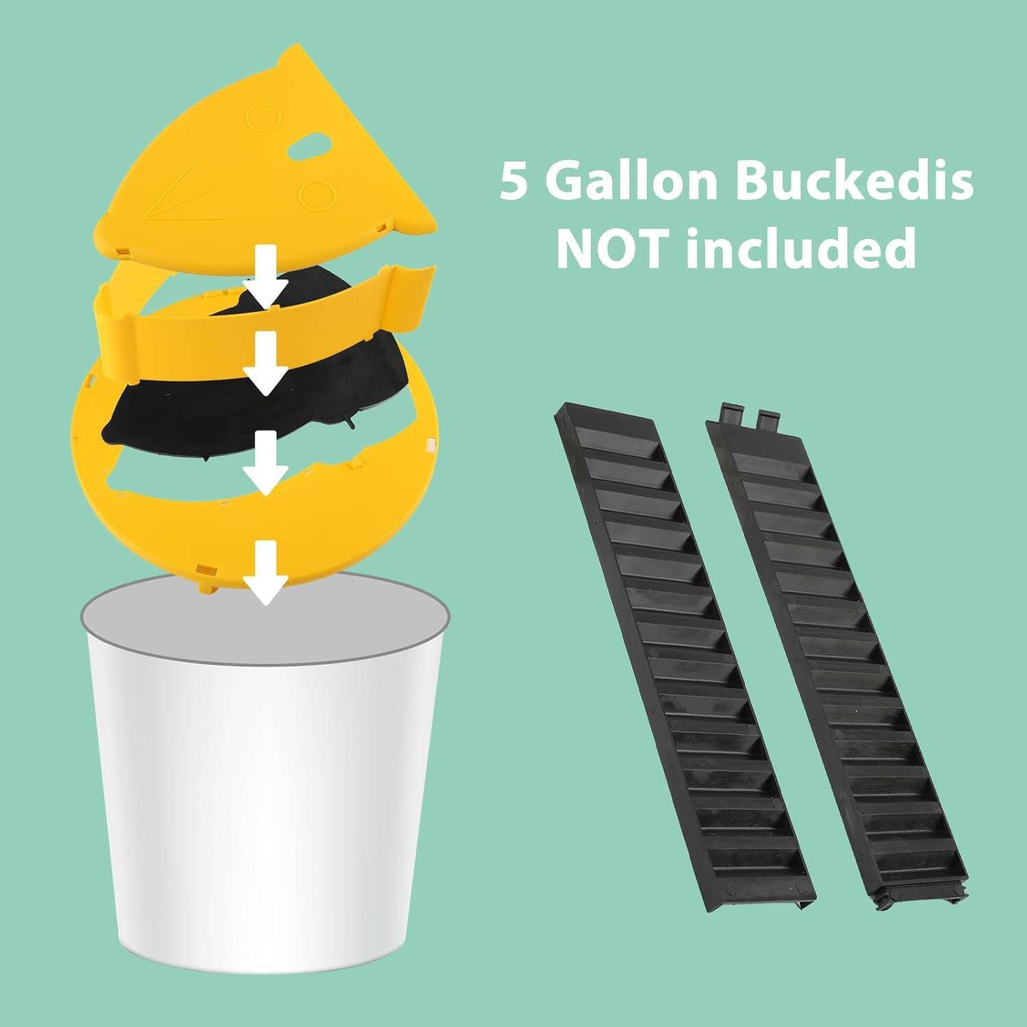 Mouse Trap Bucket Bucket Lid Mouse Trap, 5 Gallon Bucket Compatible,1 Pack Mouse Catching Tool, Trap Door Style, Multi Catch, Auto Reset, Indoor Outdoor - Image 9