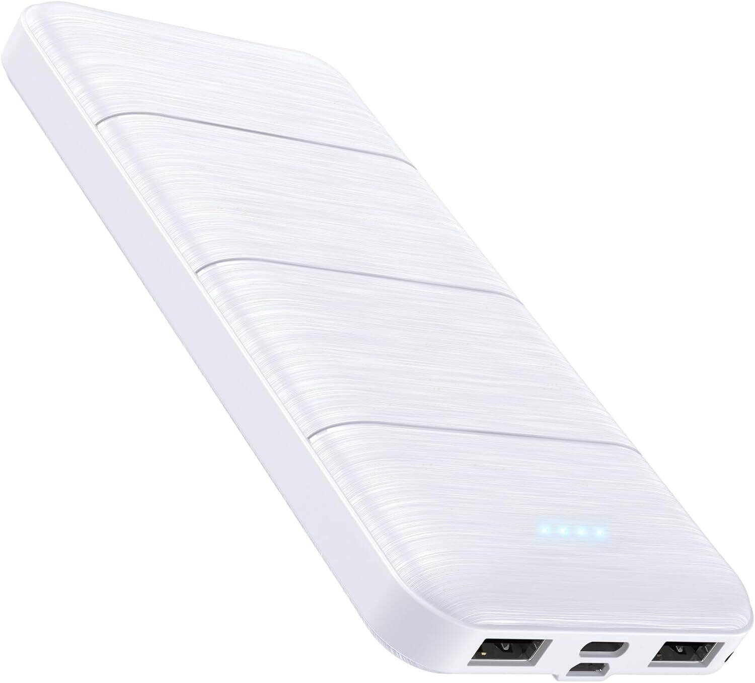Portable-Charger-Power-Bank - 15000mAh Dual USB Power Bank Output 5V3.1A Fast Portable Charger (White)
