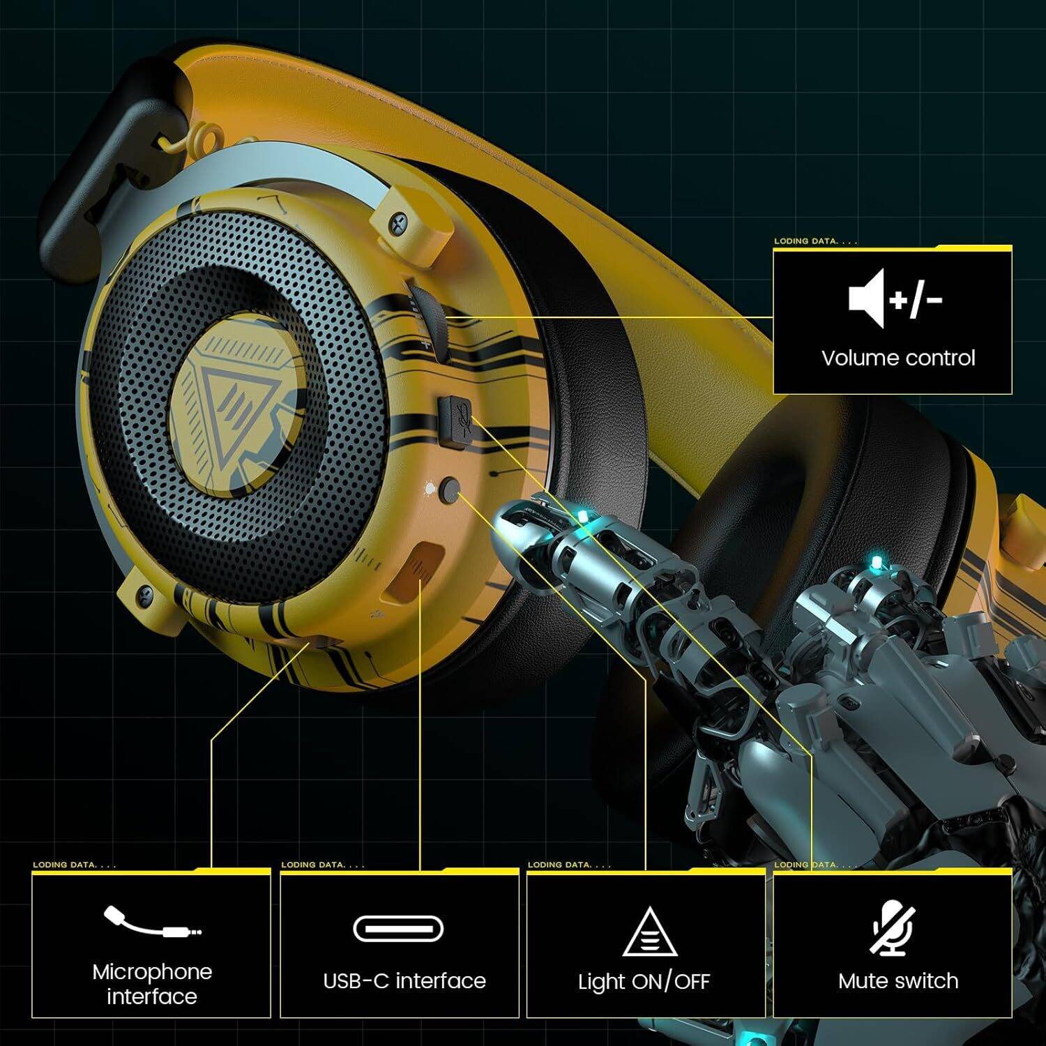 EKSA USB Gaming Headset for PC - Computer Headset with Detachable Noise Cancelling Mic, 7.1 Surround Sound, 50MM Driver - Headphones with Microphone for PS4/PS5, Xbox One, Laptop, Gamer - Image 9