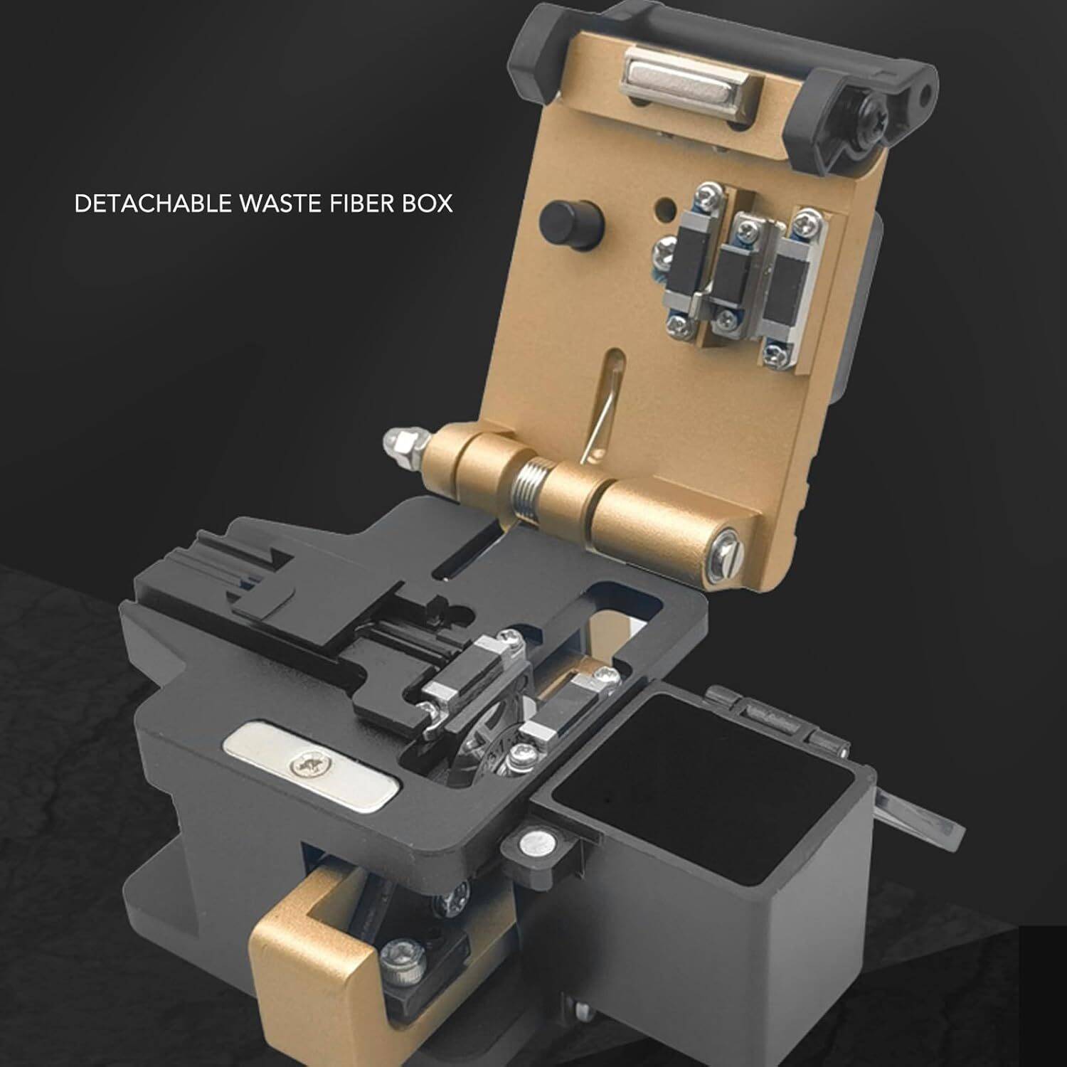 High Accuracy Automatic Optical Fiber Cleaver Cutting Tool with Waste Fiber Storage Box for Single Core Quartz Fiber Cutters - Image 6