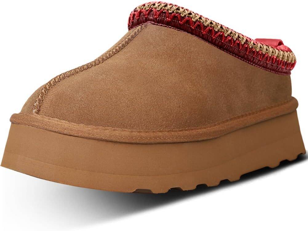 Fleece Lined Anti-Slip Platform Slippers Mini Boots for Women