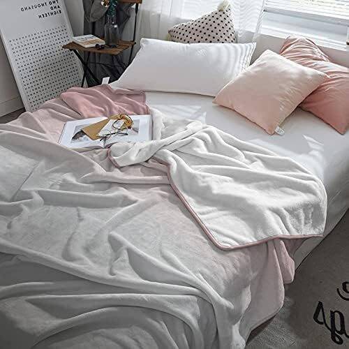 Fleece Blanket Warm Pink and Grey Ombre Throw Blanket Pink Grey Fuzzy Bed Blanket Comfy Microfiber Flannel Blanket,Lightweight Pink and Gray Gradient Blanket for Couch,Bed,Sofa,40x50 Inch - Image 9