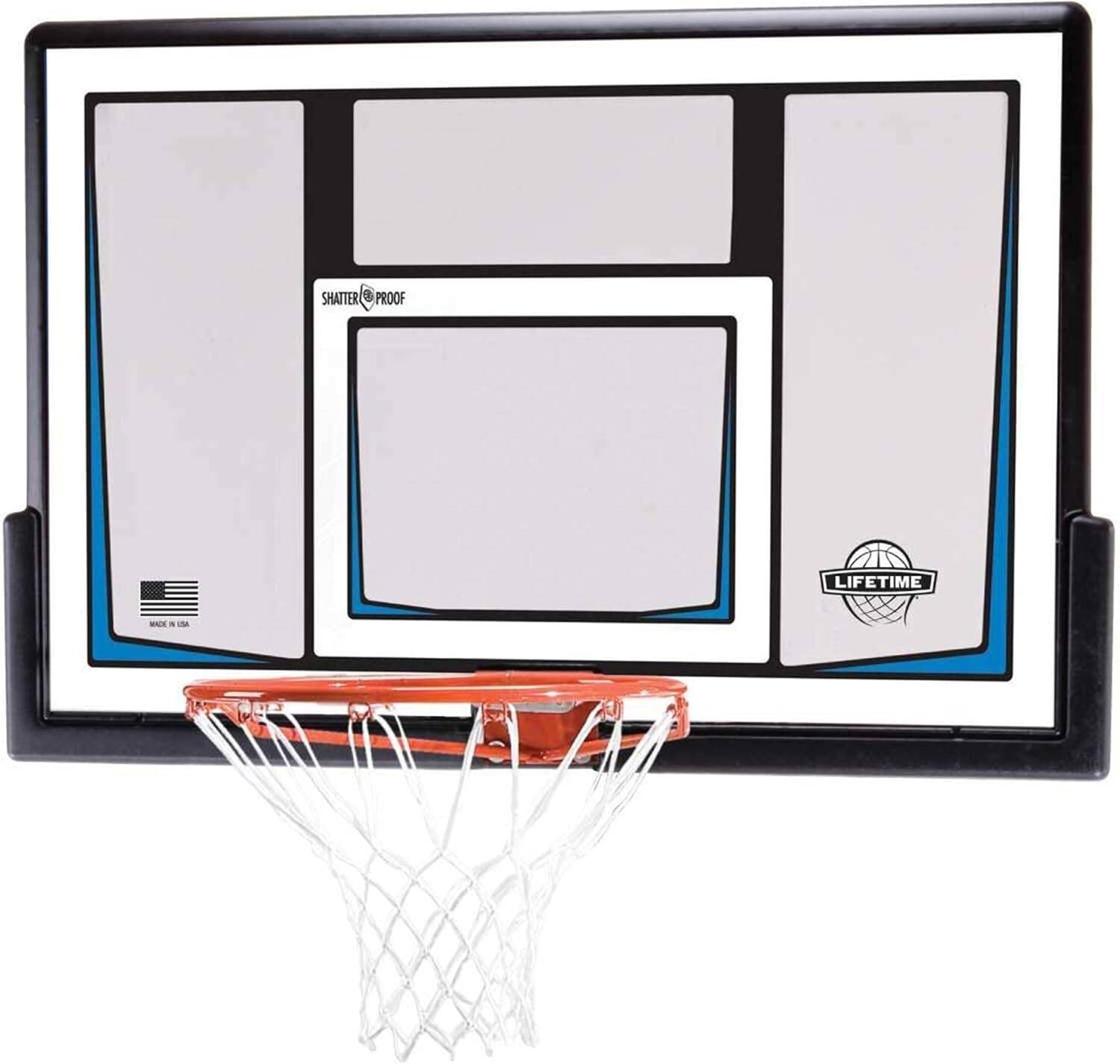 50 Inch Shatterproof Fusion Backboard and Rim Combo Kit