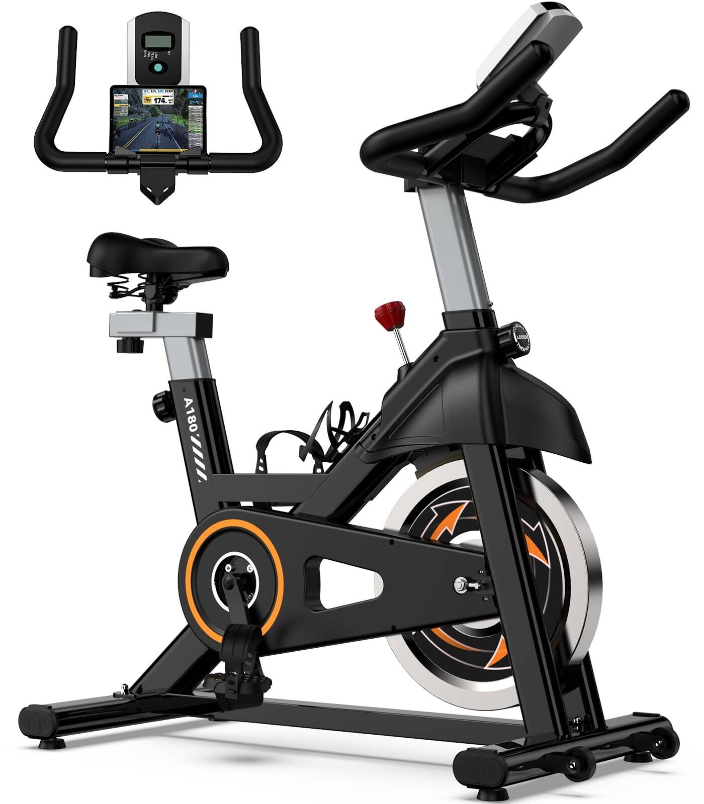 Indoor Cycling Bike Belt Drive for Home Cardio, 350lb