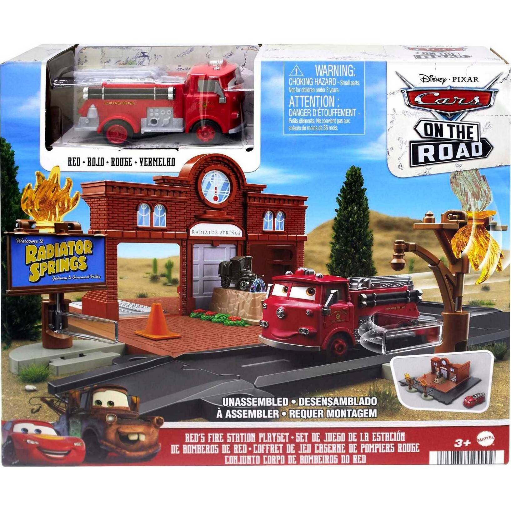 Disney Cars Red Fire Station Playset - Image 7