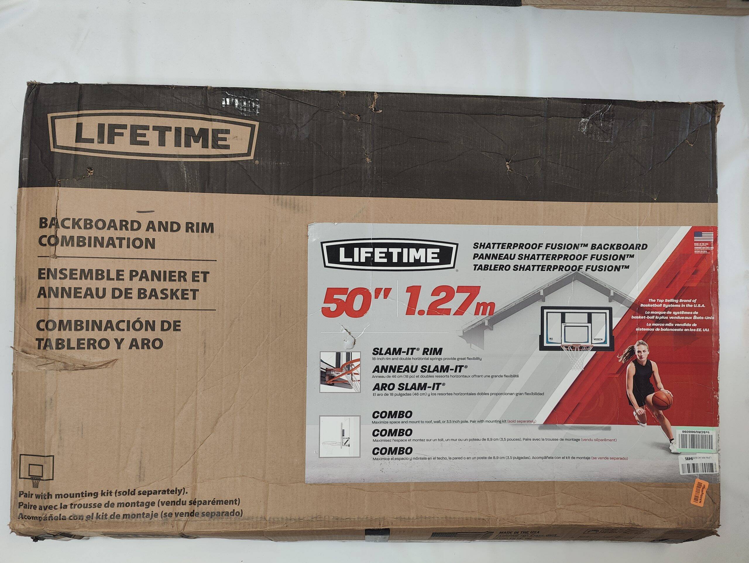 50 Inch Shatterproof Fusion Backboard and Rim Combo Kit - Image 7