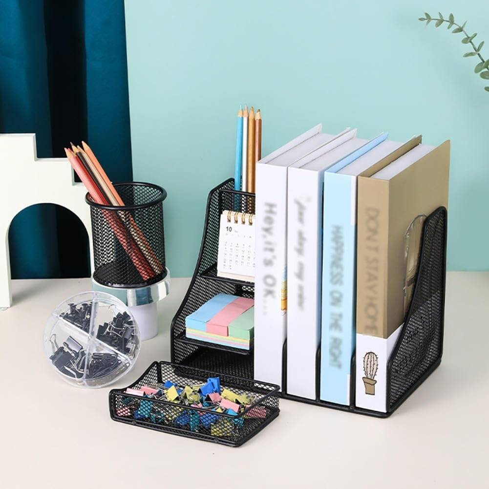 Desk Organizer Shelf with Drawers for Office & Dorm Use - Image 3