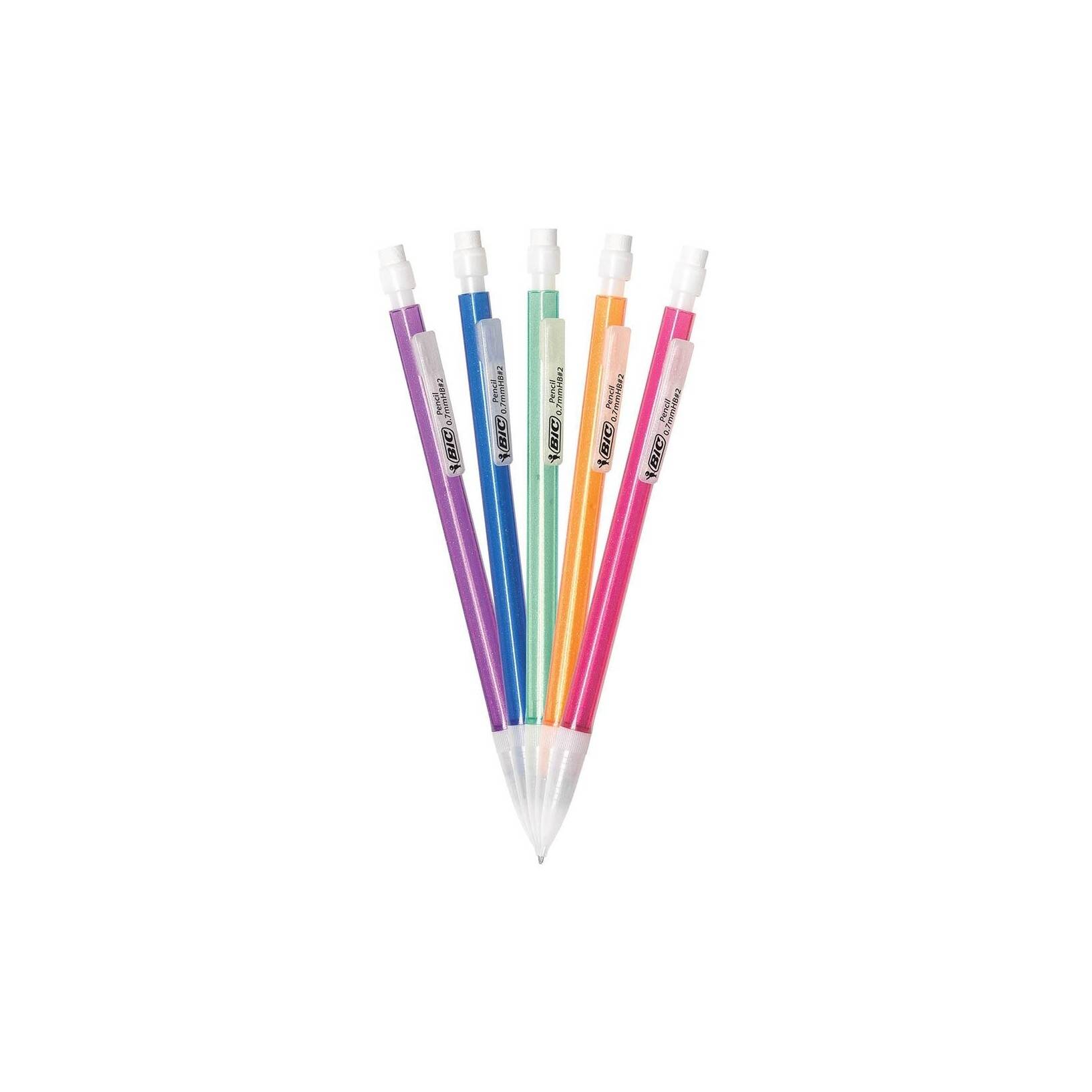 BIC Mechanical 2 Pencil Variety Pack 60ct: School Supplies, 0.7mm, 0.5mm, 0.9mm, Plastic, Pocket Clip, Kids 5+ - Image 5