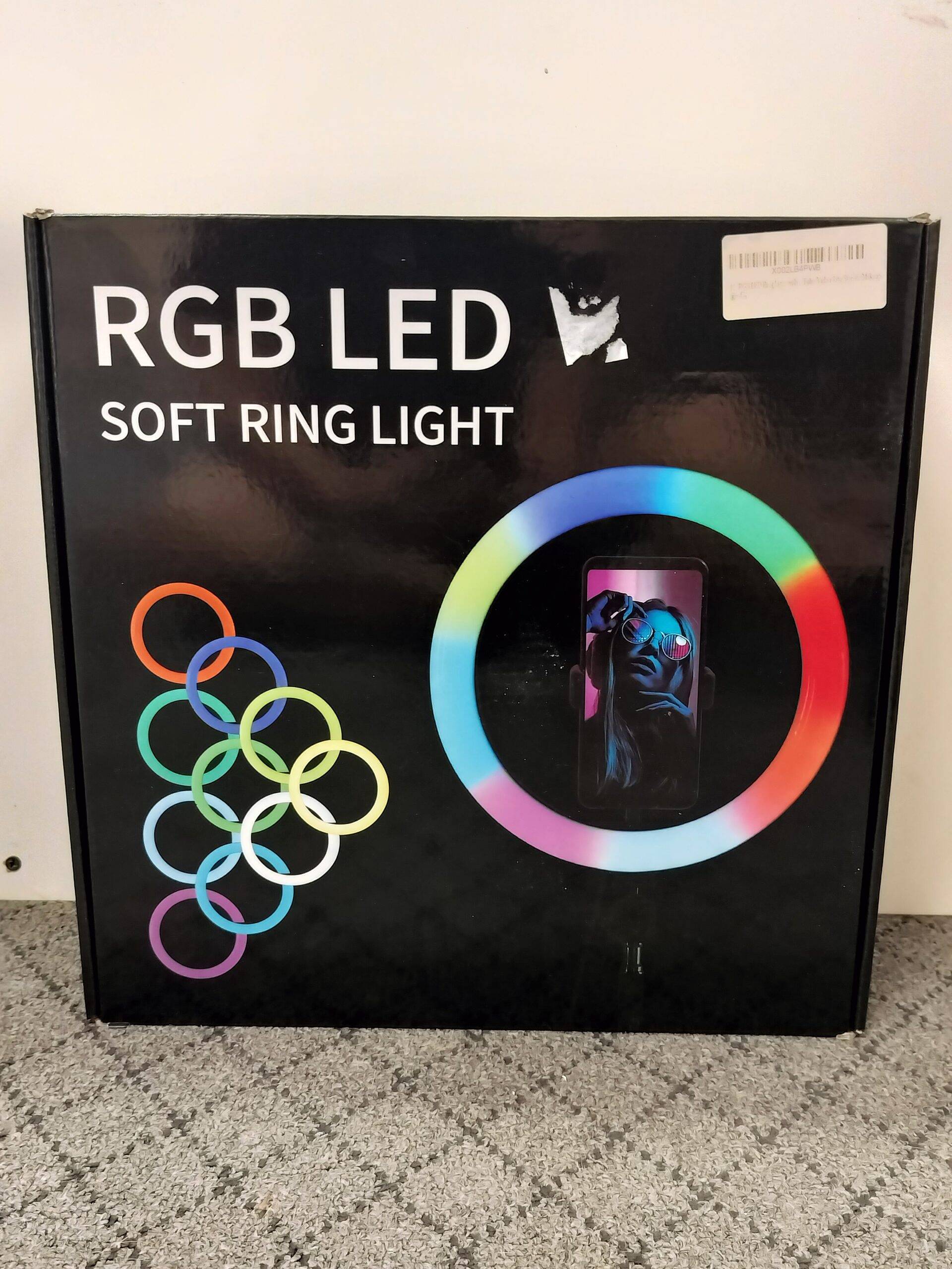 10.2" RGB LED Ring Light Kit, Dimmable, w/ Tripod & Remote