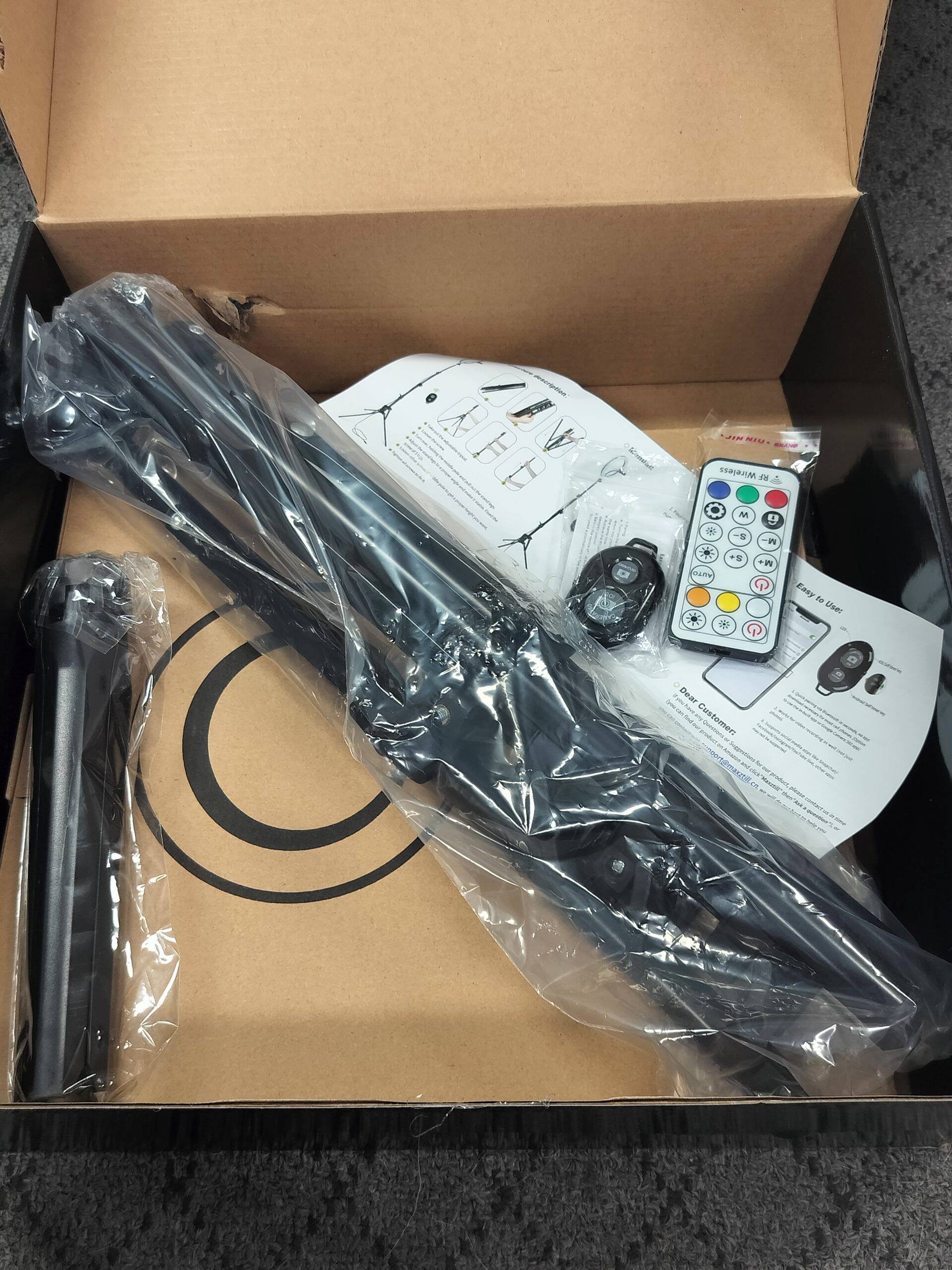 10.2" RGB LED Ring Light Kit, Dimmable, w/ Tripod & Remote - Image 2